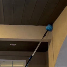 30 Foot High Ceiling Fan Duster with 6-18 Foot Extension Pole, Extendable Reusable Cobweb, Feather, Window Cleaning Squeegee Kit