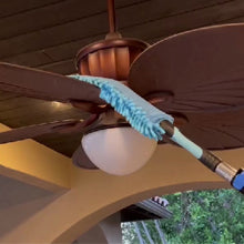 20 Foot High Ceiling Fan Duster with 5-12 Foot Extension Pole, Extendable Reusable Cobweb, Feather, Window Cleaning Squeegee Kit